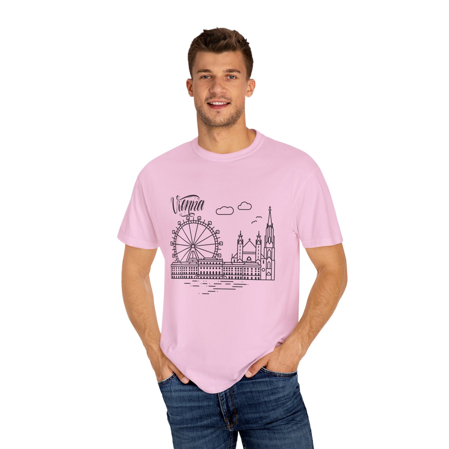 Vienna Unisex Garment-Dyed T-Shirt - Travel Souvenir Tee - 12205
