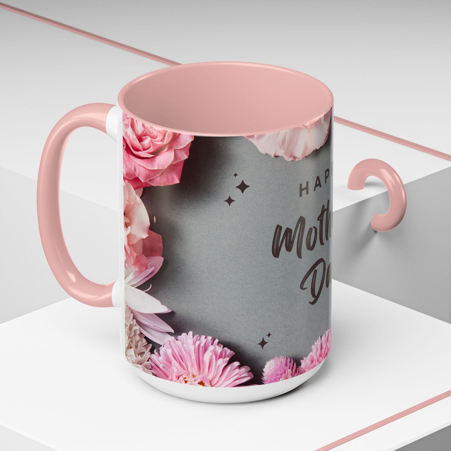Happy Mother's Day Floral Accent Coffee Mug - Perfect Gift for Moms - 11866