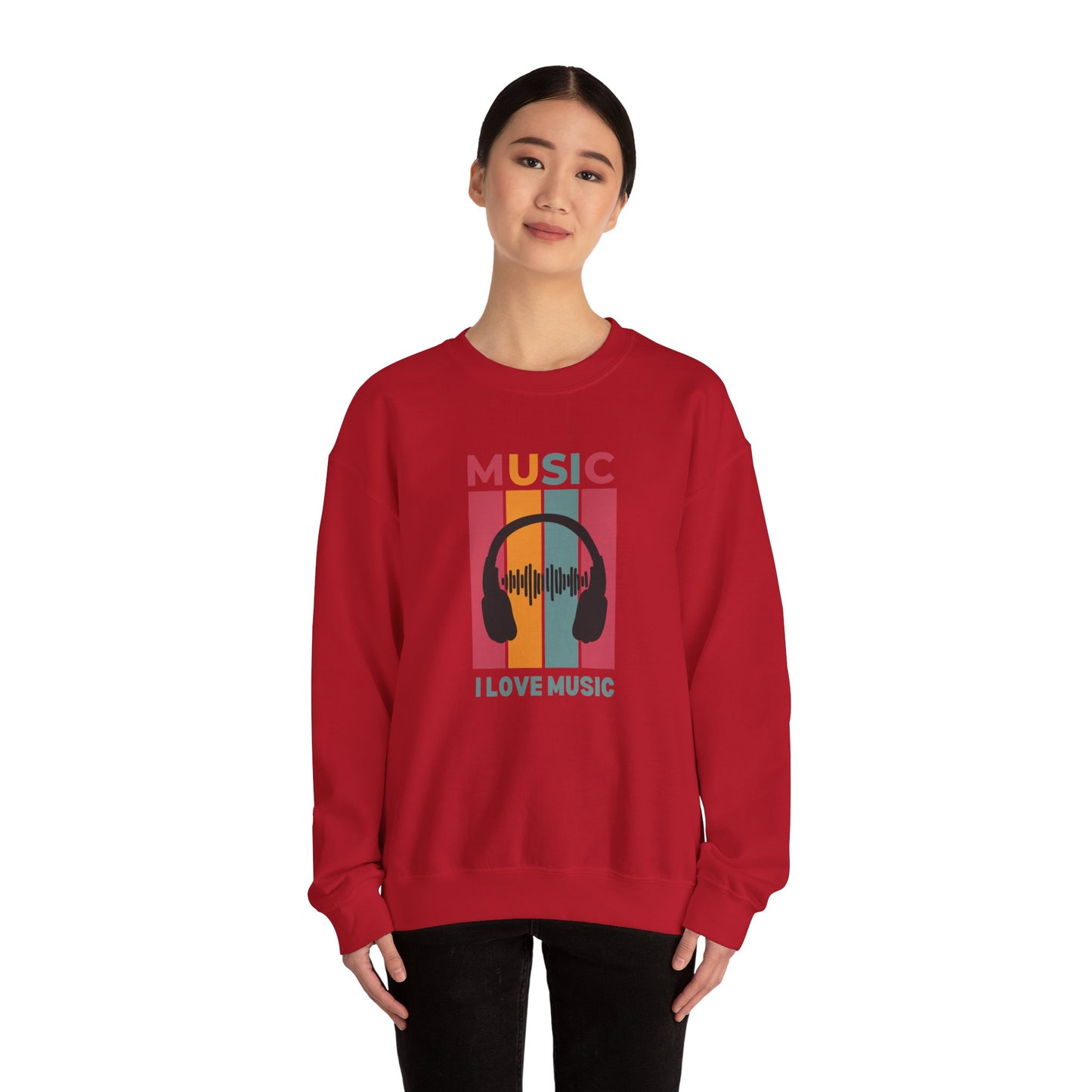 I Love Music - Unisex Heavy Blend™ Crewneck Sweatshirt - 10599