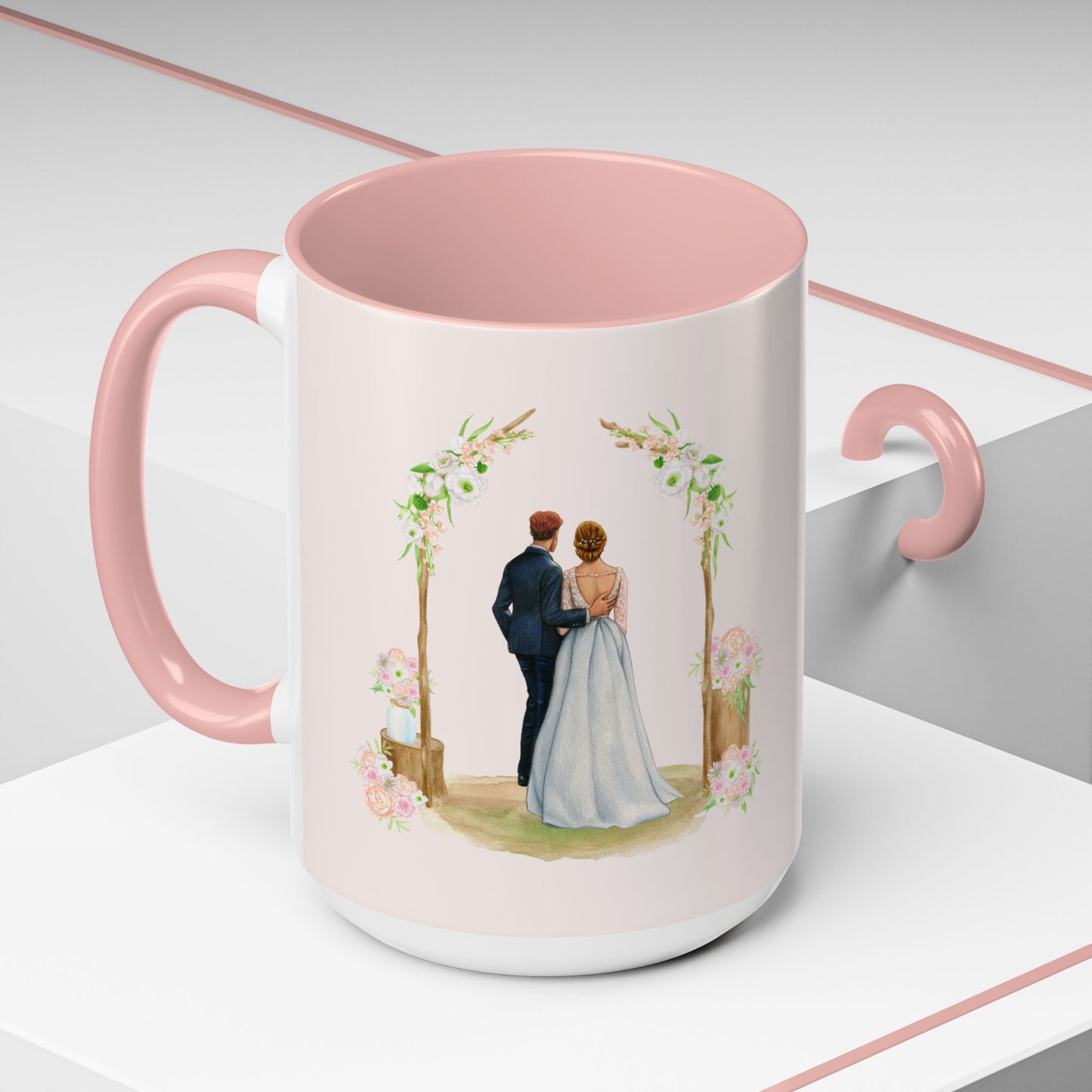 Daniel & Korina, Love, Customizable - Accent Coffee Mug (11, 15oz) - 10894