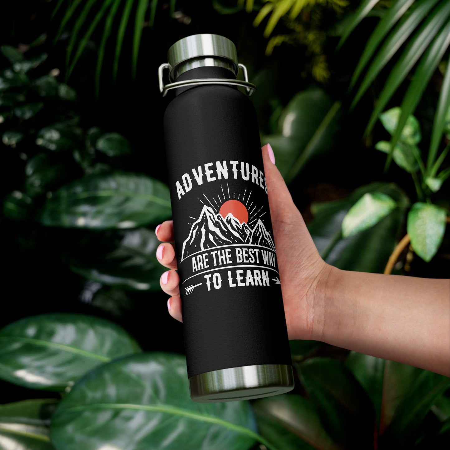 Adventures Are The Best Way To Learn - Customizable Copper Vacuum Insulated Bottle, 22oz - 12670