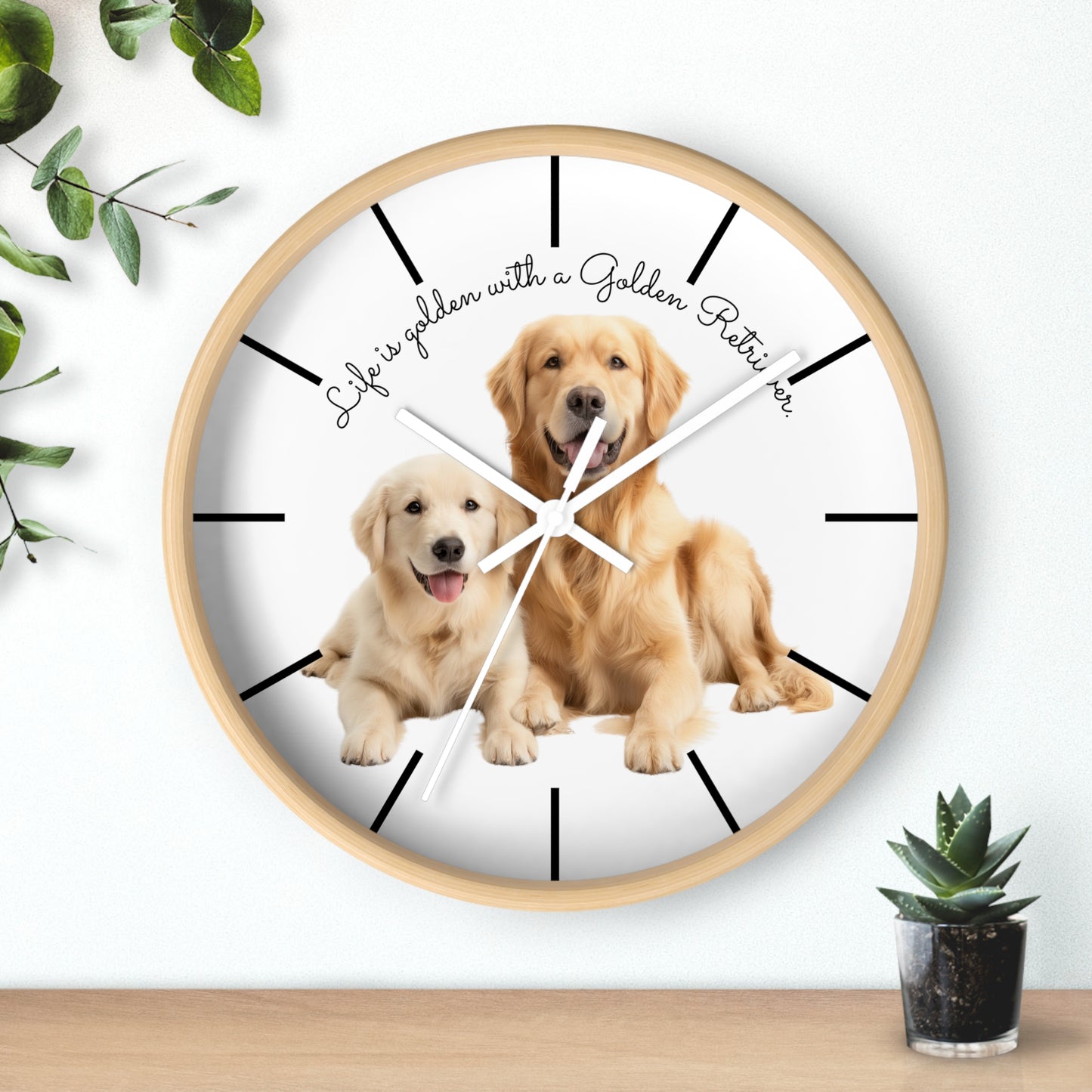 Life is Golden with a Golden Retriever - Wall Clock - 10502
