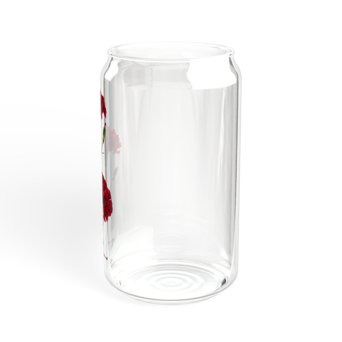 Bold Red Blooms, Customizable - Sipper Glass, 16oz - 10819