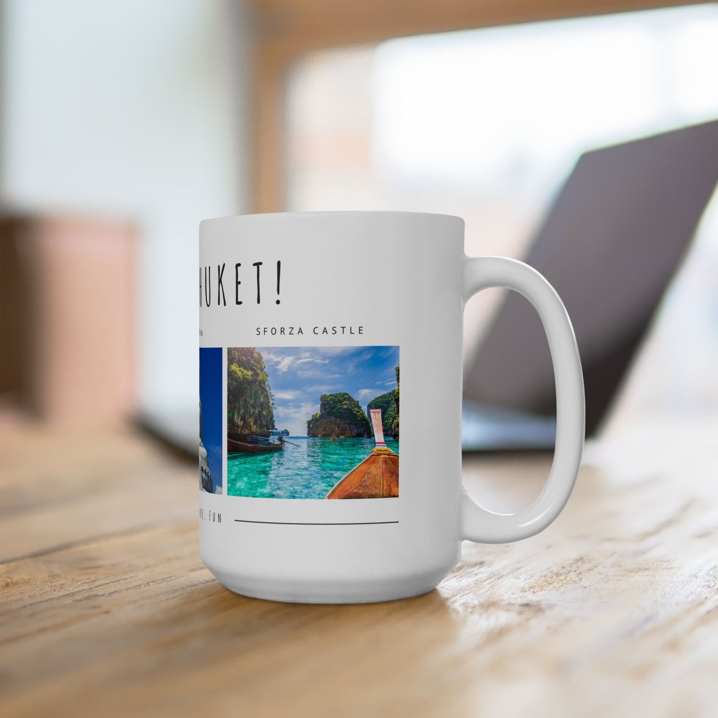 Hello Phuket Ceramic Mug - 11oz & 15oz - Perfect for Travel Lovers! - 11955