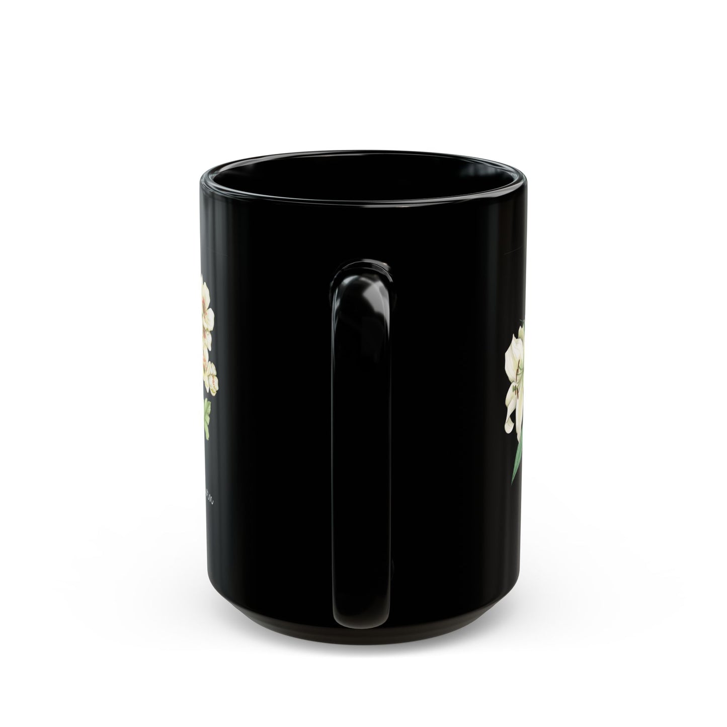Lily & Hawthorn Birth Flowers for May - Black Mug (11oz, 15oz) - 10107