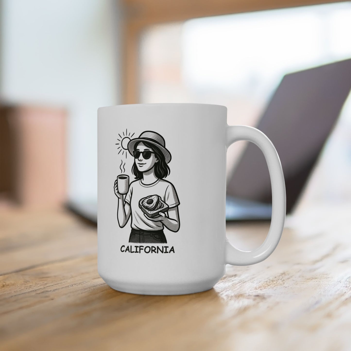 "Living on sunshine, coffee, and avocado toast." Ceramic Mug - 12701