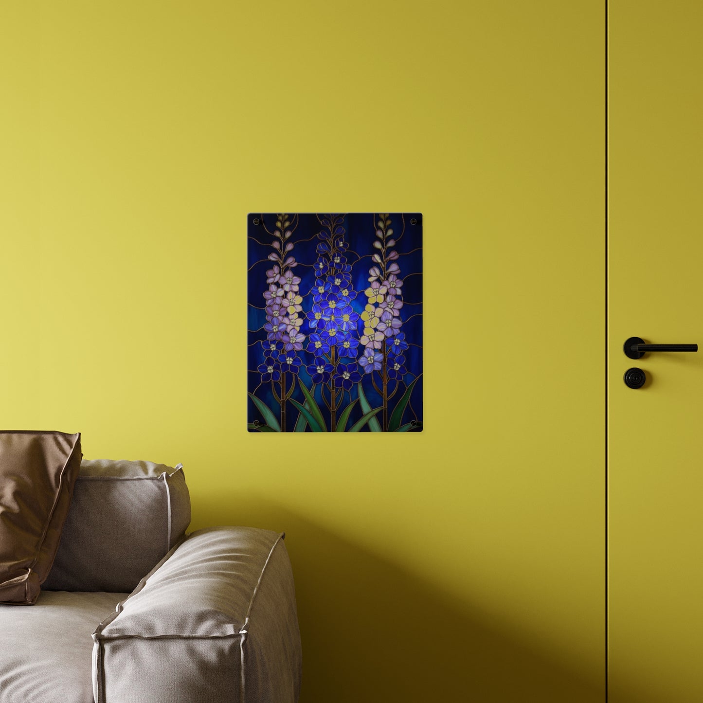 Larkspur Floral Acrylic Wall Art — 14605