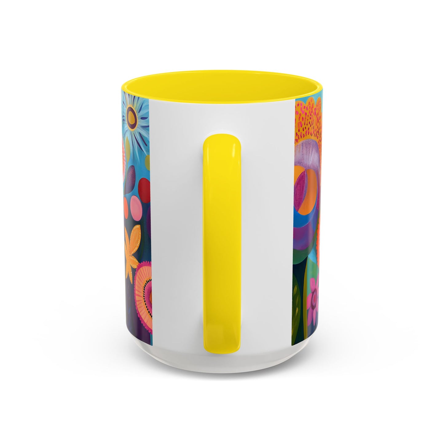 Vibrant Floral Accent Coffee Mug - Perfect for Nature Lovers and Gift Giving - 11914