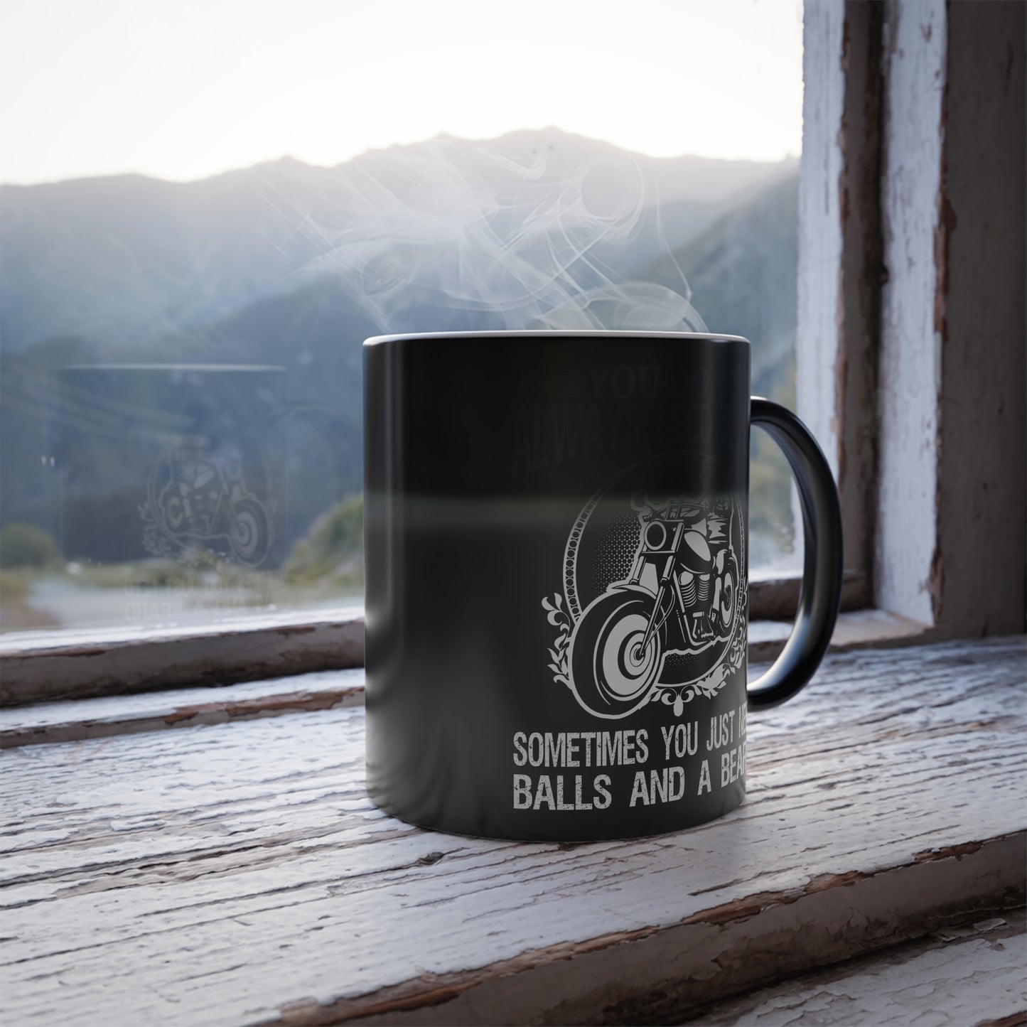You Don't Always Need a Plan, Sometimes You Just Need Balls And A Beard - Color Morphing Mug, 11oz - 13170