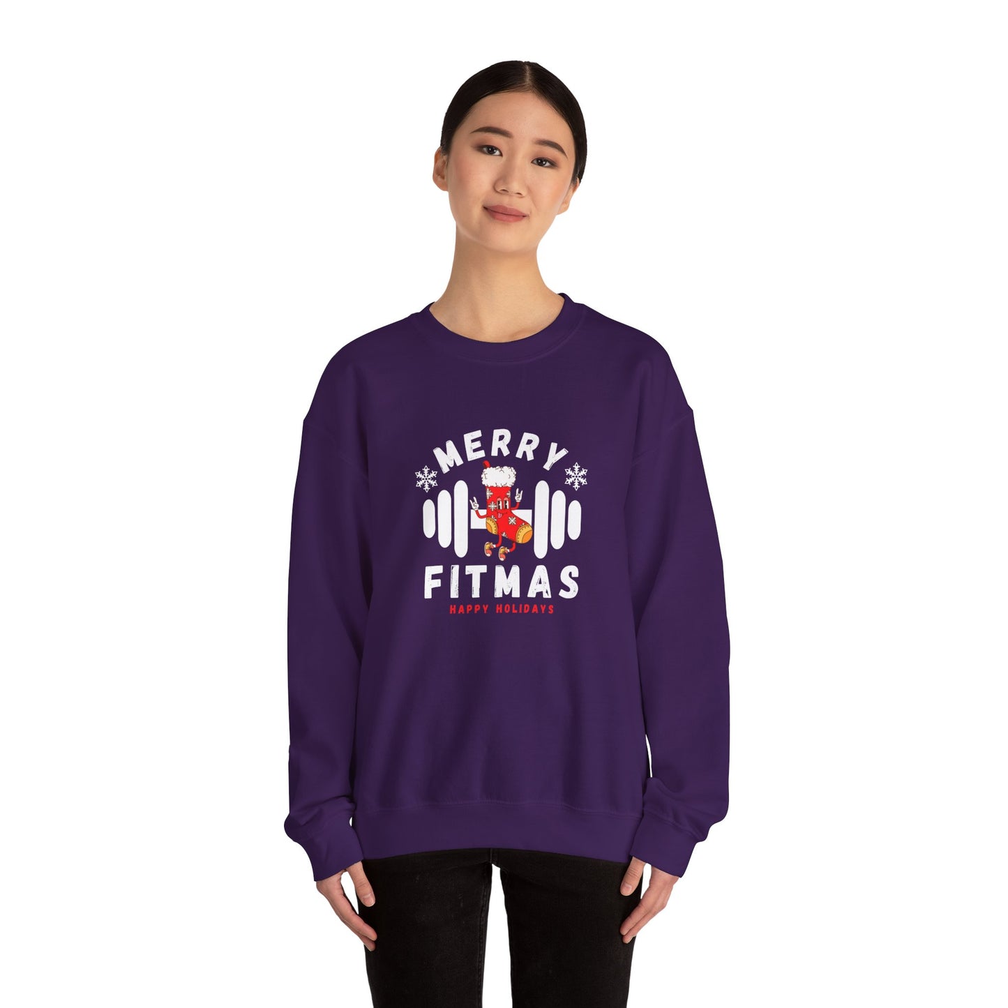 Merry Fitmas - Unisex Heavy Blend™ Crewneck Sweatshirt - 11198