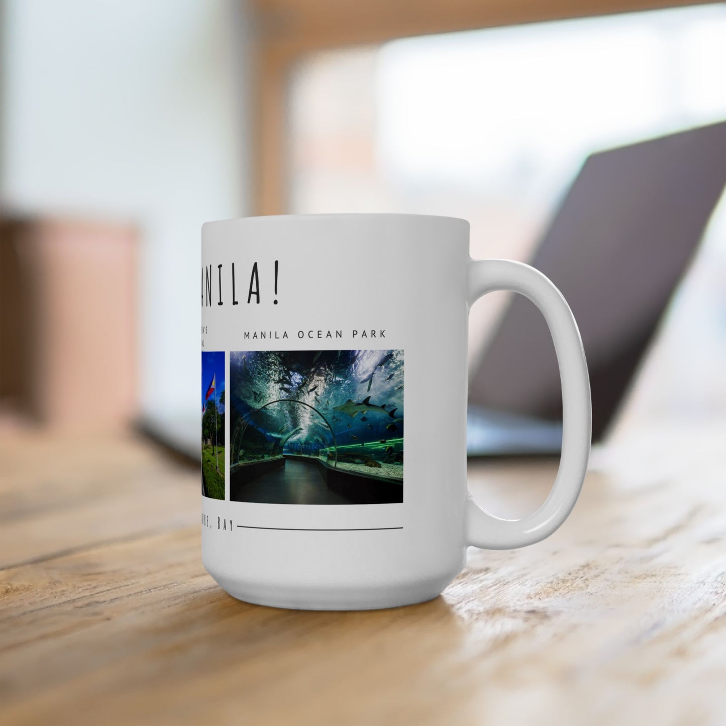 Hello Manila! Ceramic Travel Mug - 11oz/15oz - Perfect Coffee Cup for Culture & History Lovers - 12167