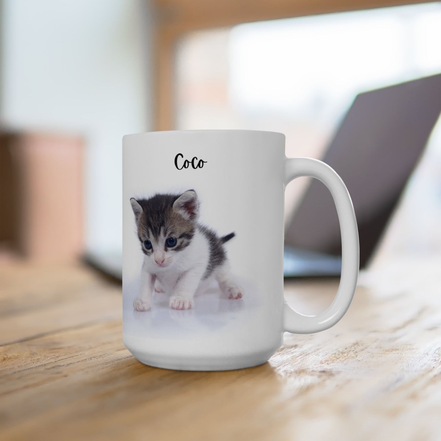 Cute Cat Ceramic Mug - Perfect Gift for Cat Lovers, Coffee Lovers, Animal Lovers, Pet Owners, Birthday, Holiday! - 14196