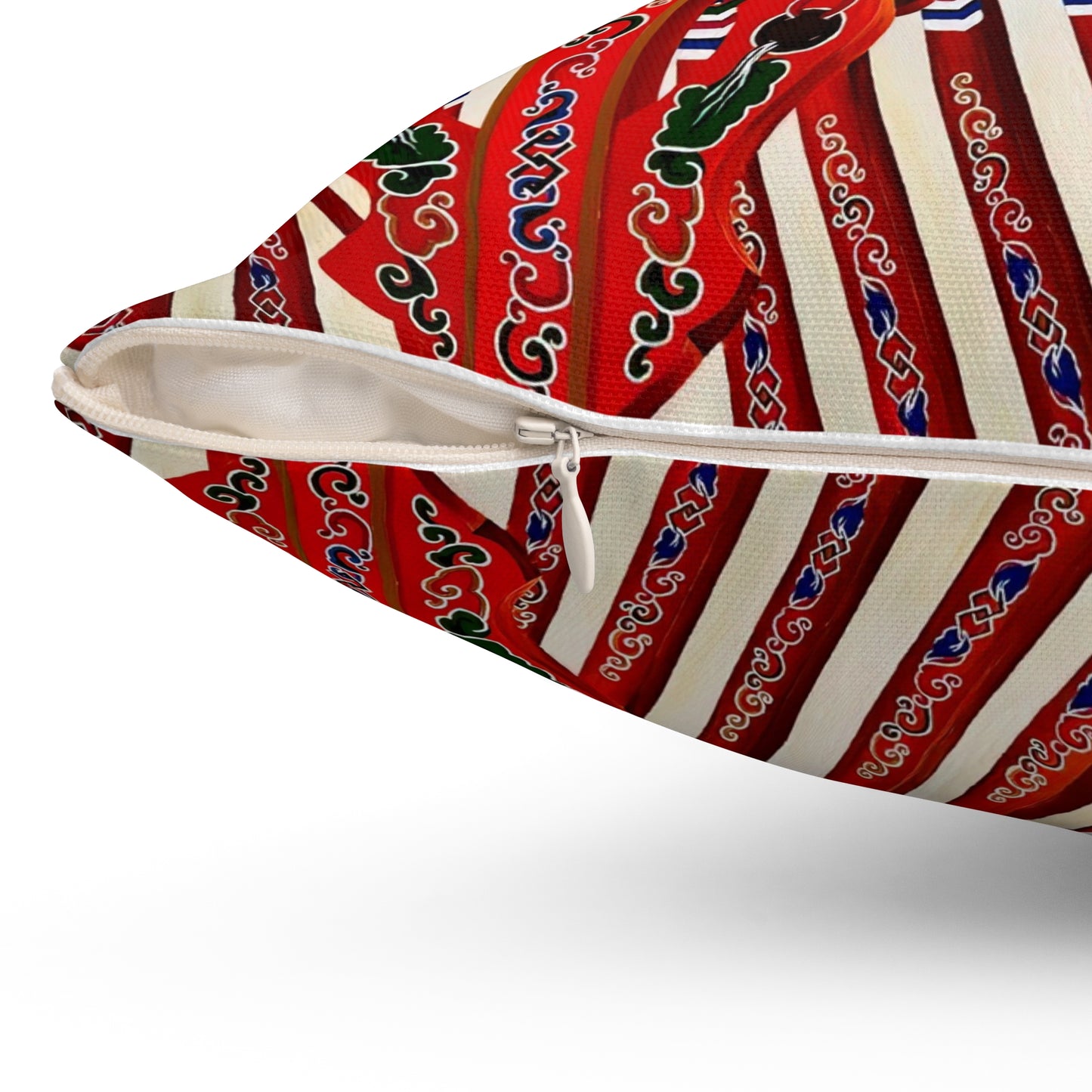 Mongol Yurt Top - Spun Polyester Square Pillow - 10553