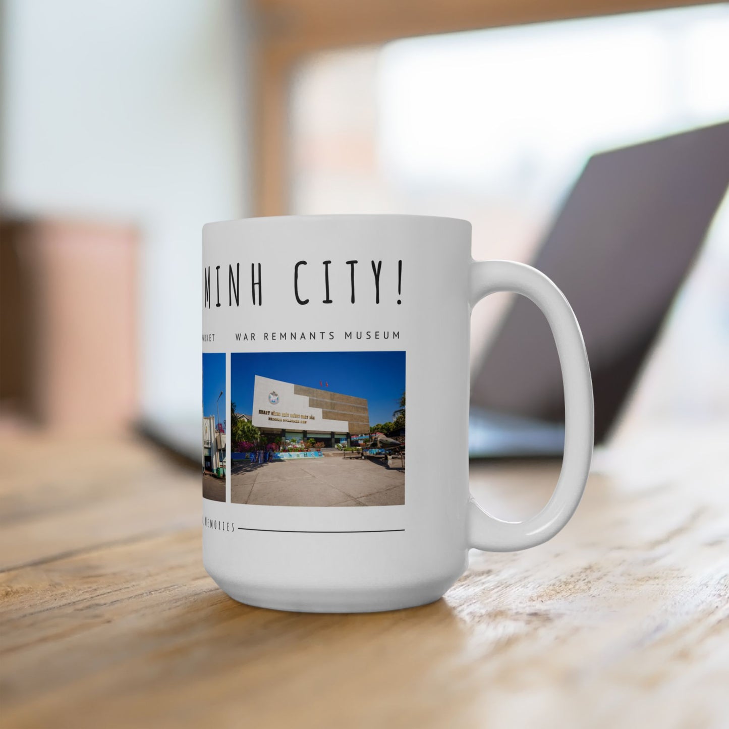 Hello, Ho Chi Minh City Ceramic Mug - Explore Markets, Temples & Memories - 11oz & 15oz Options - 12091