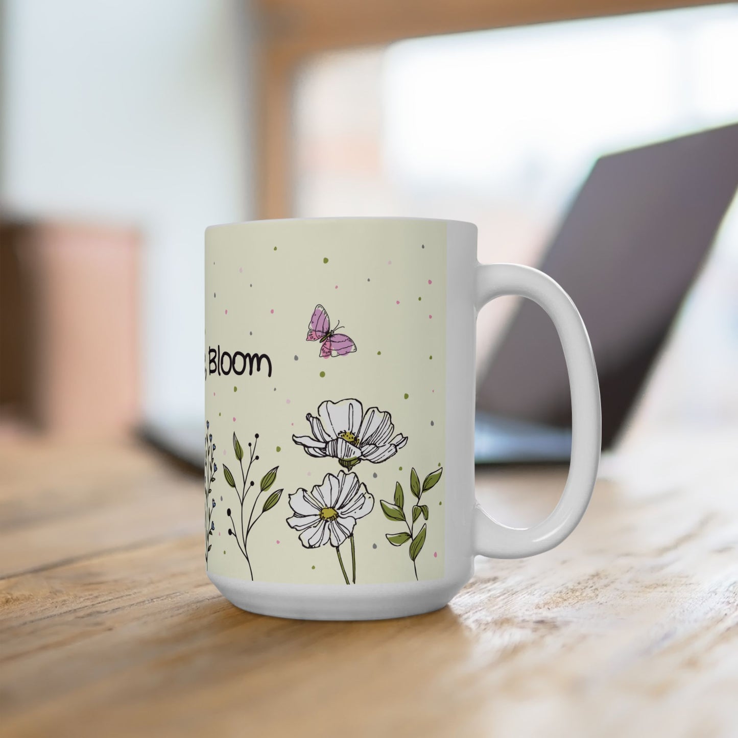 Sip Smile Bloom - Ceramic Mug, (11oz, 15oz) - 10923