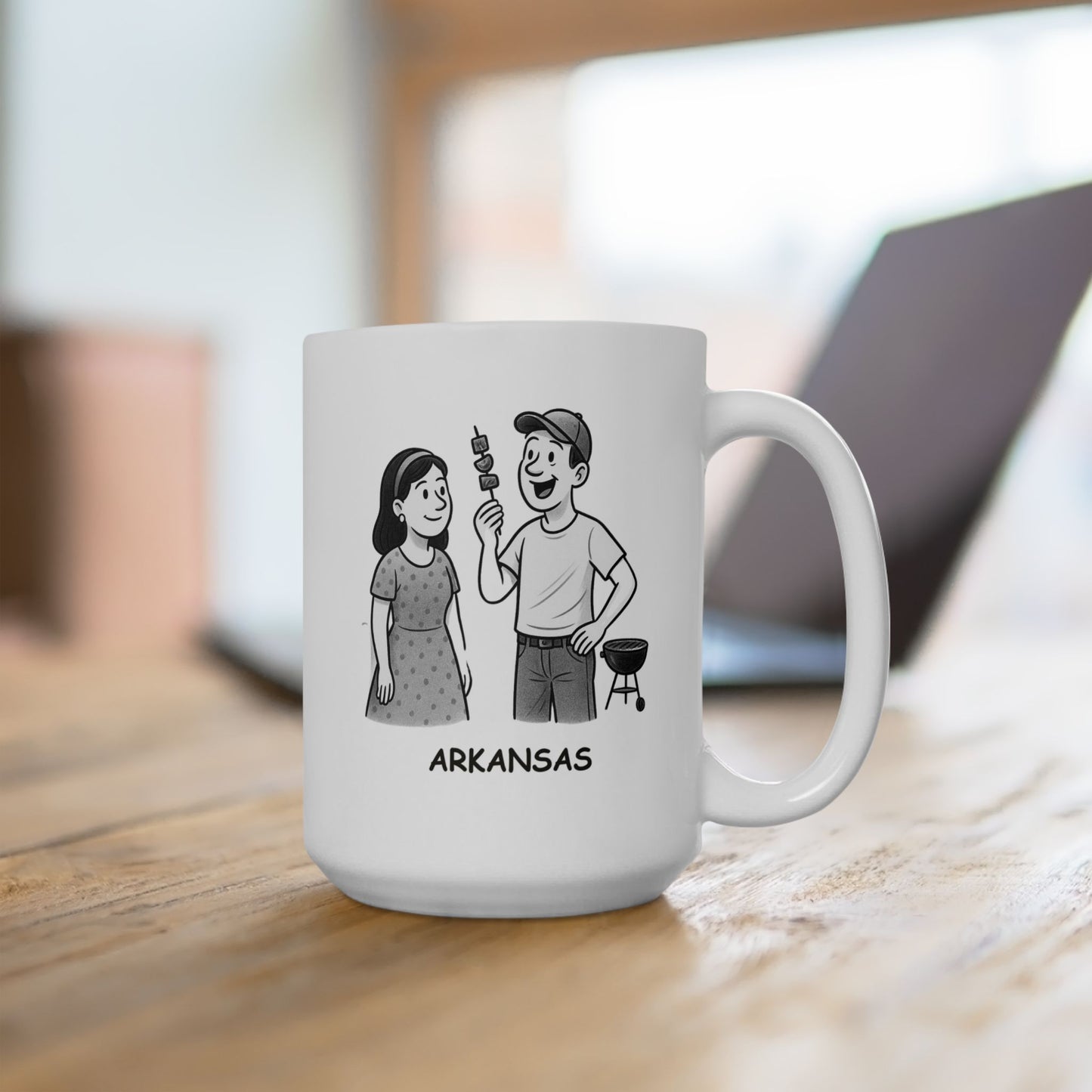 "Arkansas: We’re not big on fancy, but we sure are big on fun." Ceramic Mug - 13341