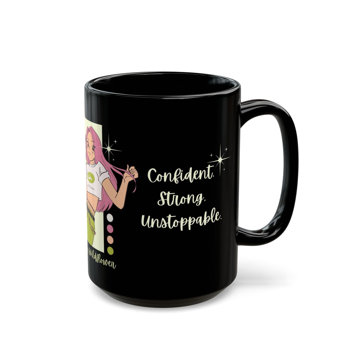 She’s a Wildflower - Black Mug (11oz, 15oz) - 11335