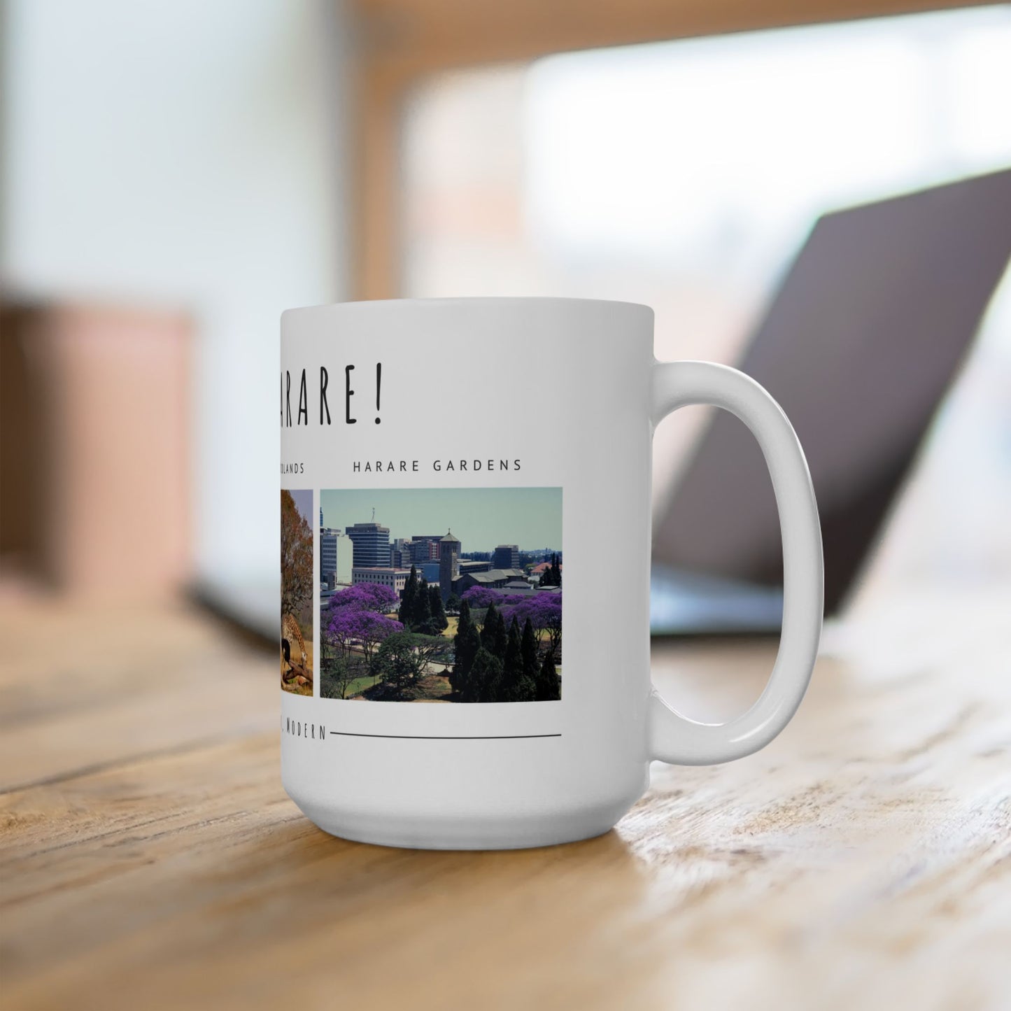 Hello Harare Ceramic Mug - 11oz & 15oz | Vibrant Cityscape Design | Perfect Gift for Zimbabwe Lovers - 12216