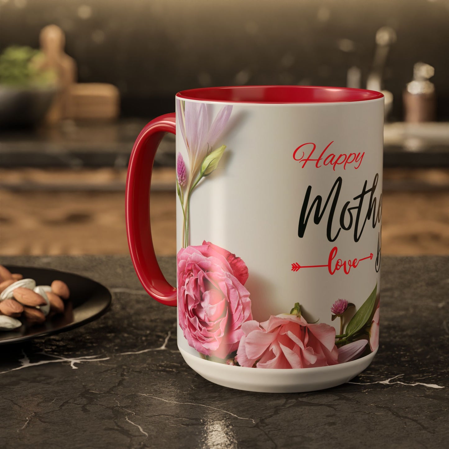 Happy Mother's Day Colorful Mug - Floral Design, Perfect Gift for Moms - 11815