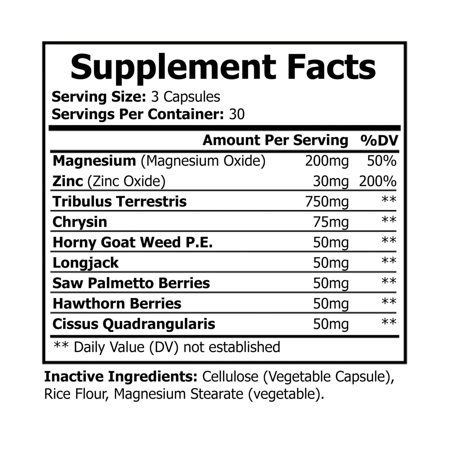 Magnesium Zinc Supplement (90 Capsules) - 11991