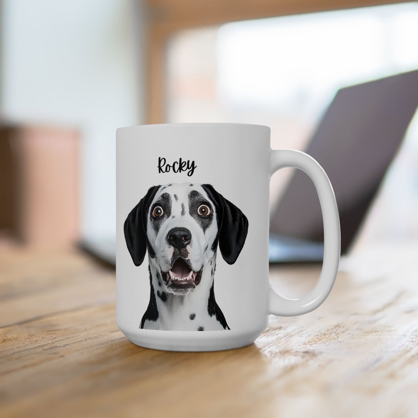 Personalized Dog Ceramic Mug | Pet Lover Gift, Unique Coffee Cup, Dog Mom Mug, Customizable Pet Mug - 14158