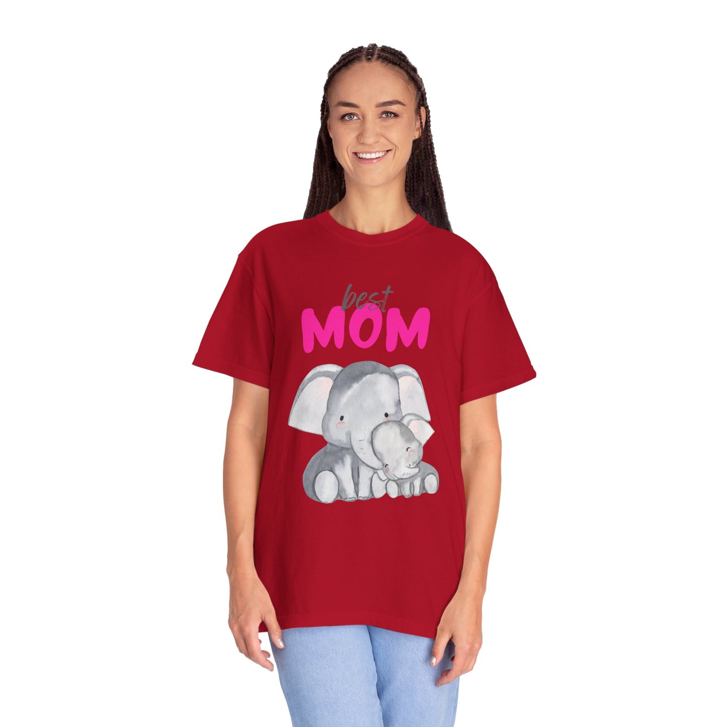 Best Mom Elephant Graphic T-Shirt for Mother's Day - 11820