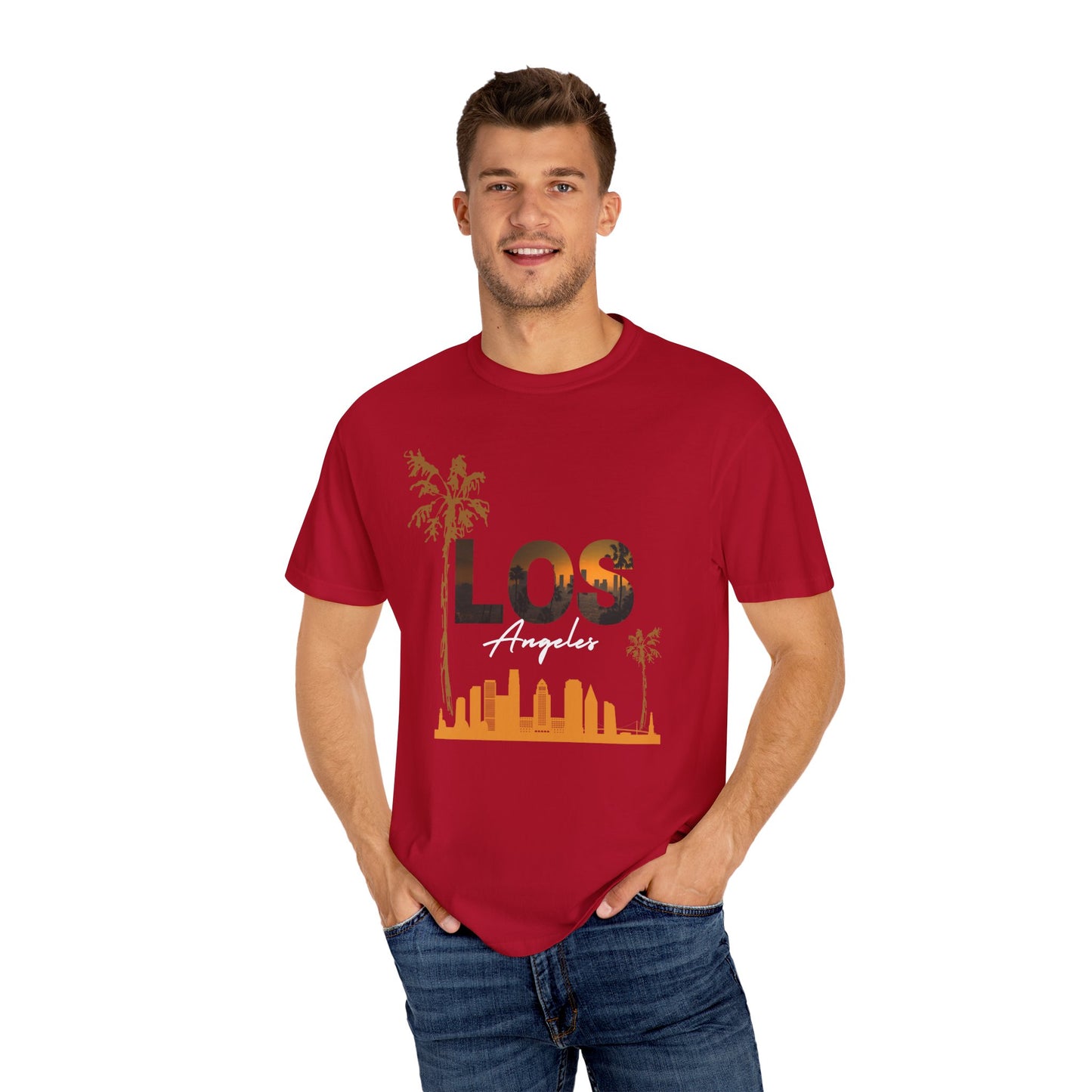 Los Angeles Unisex T-Shirt - Garment-Dyed Tee for Casual Style - 12081