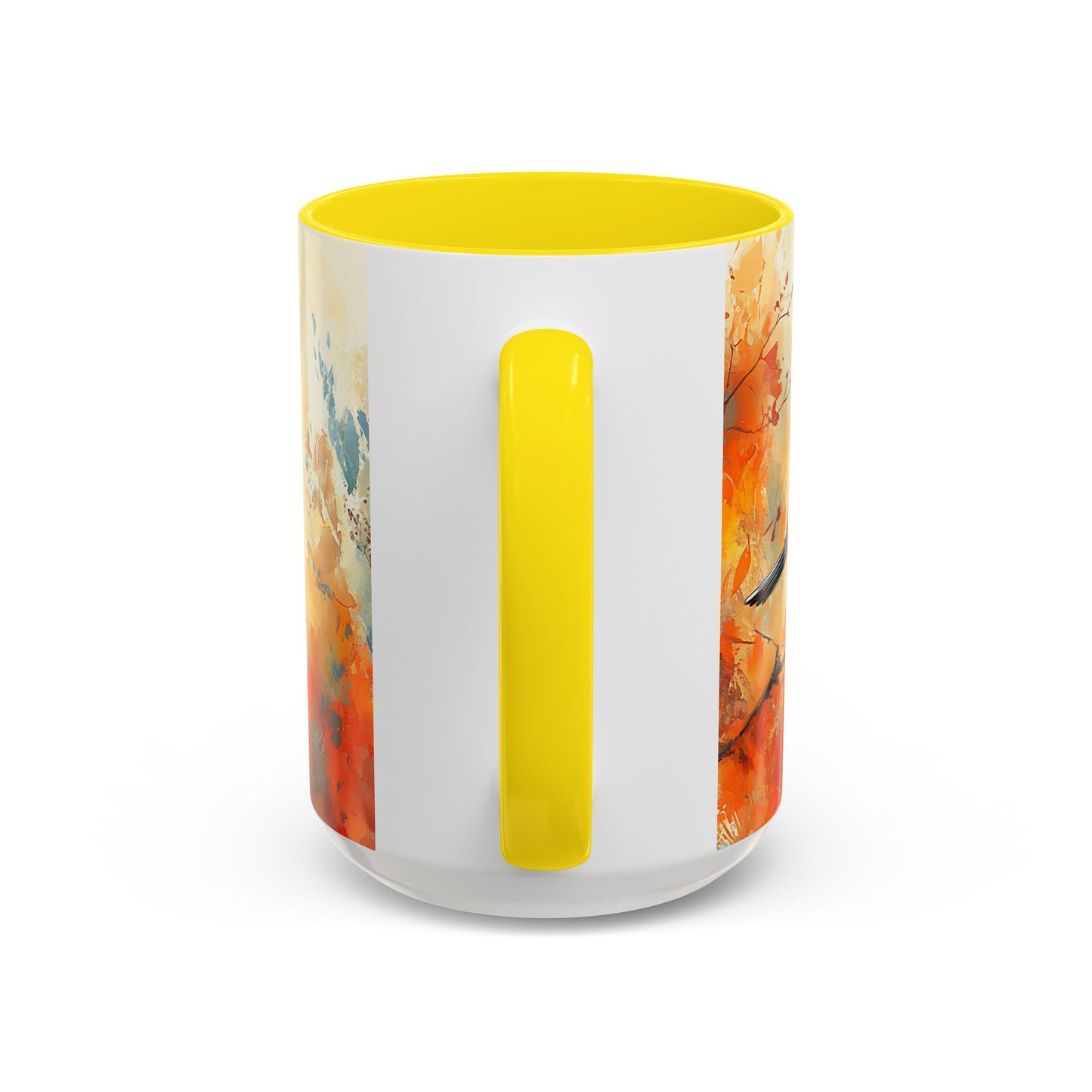 Autumn-Inspired Accent Coffee Mug with Bird Design - Perfect for Nature Lovers - 11912