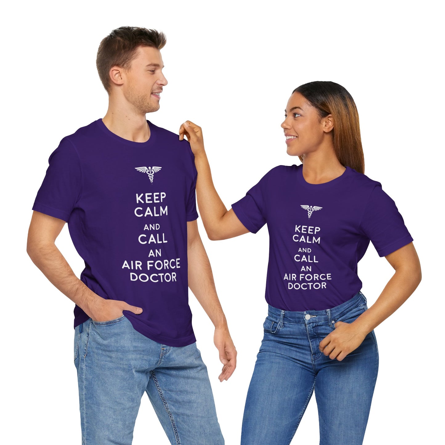 Doctor: Keep Calm & Call An Airforce Doctor - Unisex Jersey Short Sleeve Tee - 13795