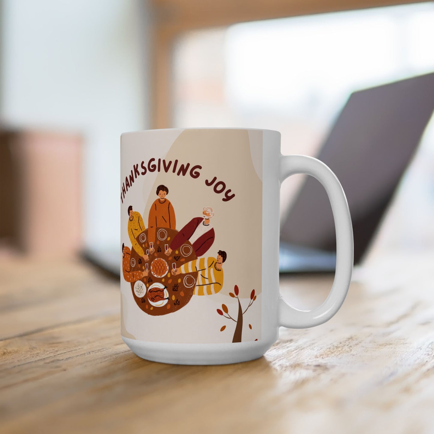 Sharing Love & Laughter, Thanksgiving Joy - Ceramic Mug, (11oz, 15oz) - 10896