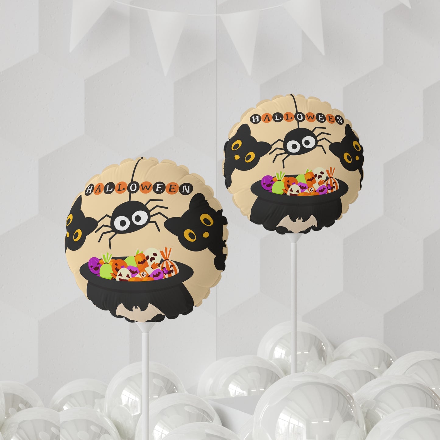 Halloween Spider - Balloon (Round and Heart-shaped), 11" - 13762