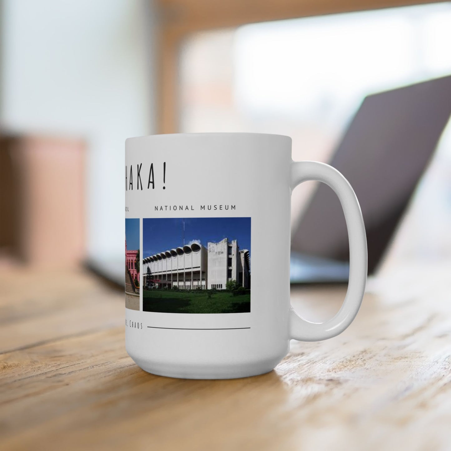 Hello Dhaka! Ceramic Mug – 11oz & 15oz – Perfect Gift for Travel Lovers and Culture Enthusiasts - 12211