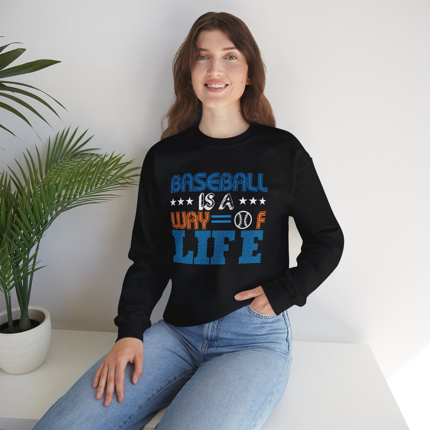 Baseball Is A Way of Life - Unisex Heavy Blend™ Crewneck Sweatshirt - 12323