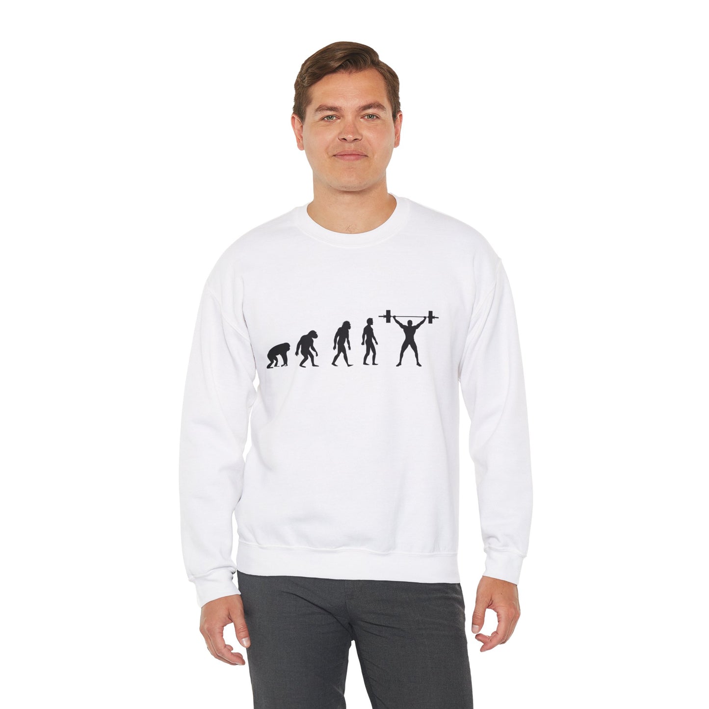 Gym: Human Evolution - Unisex Heavy Blend™ Crewneck Sweatshirt