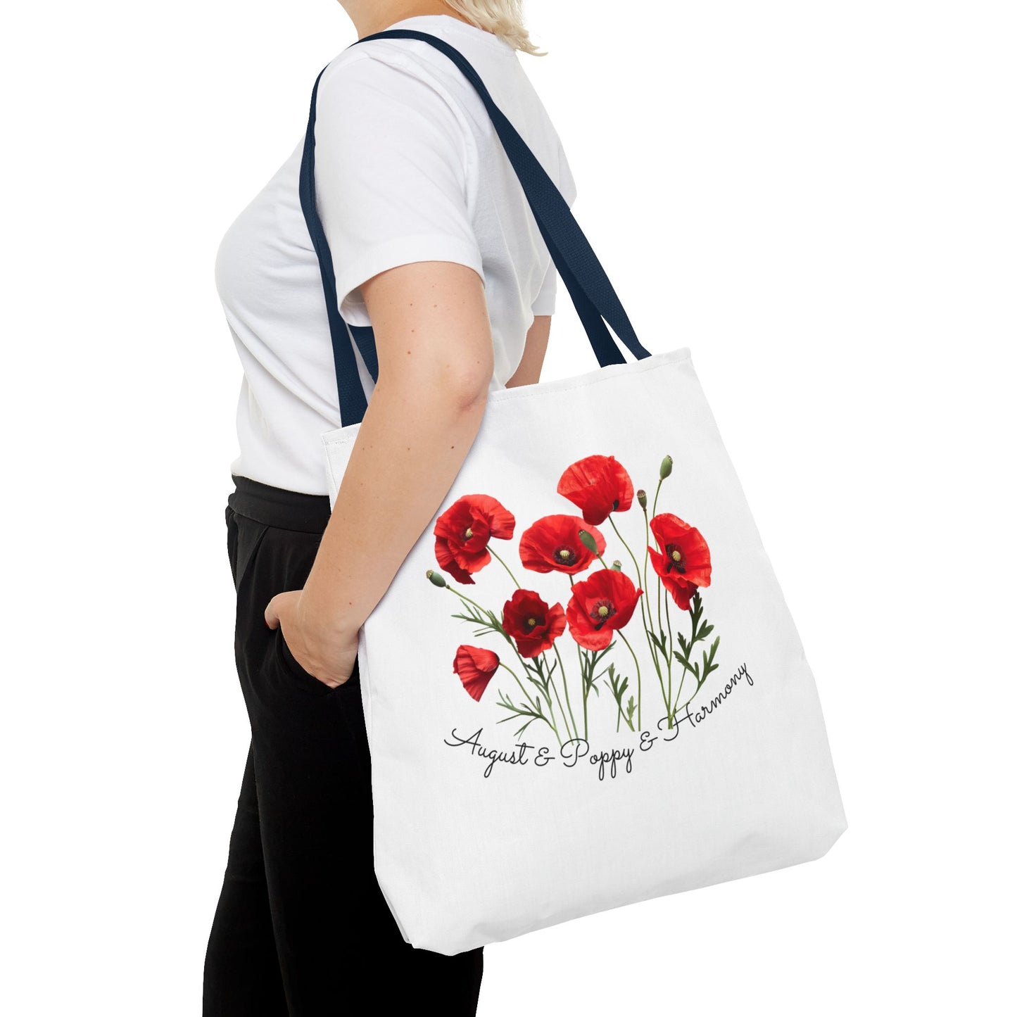 Happy Birthday August, Poppy - Tote Bag - 10539
