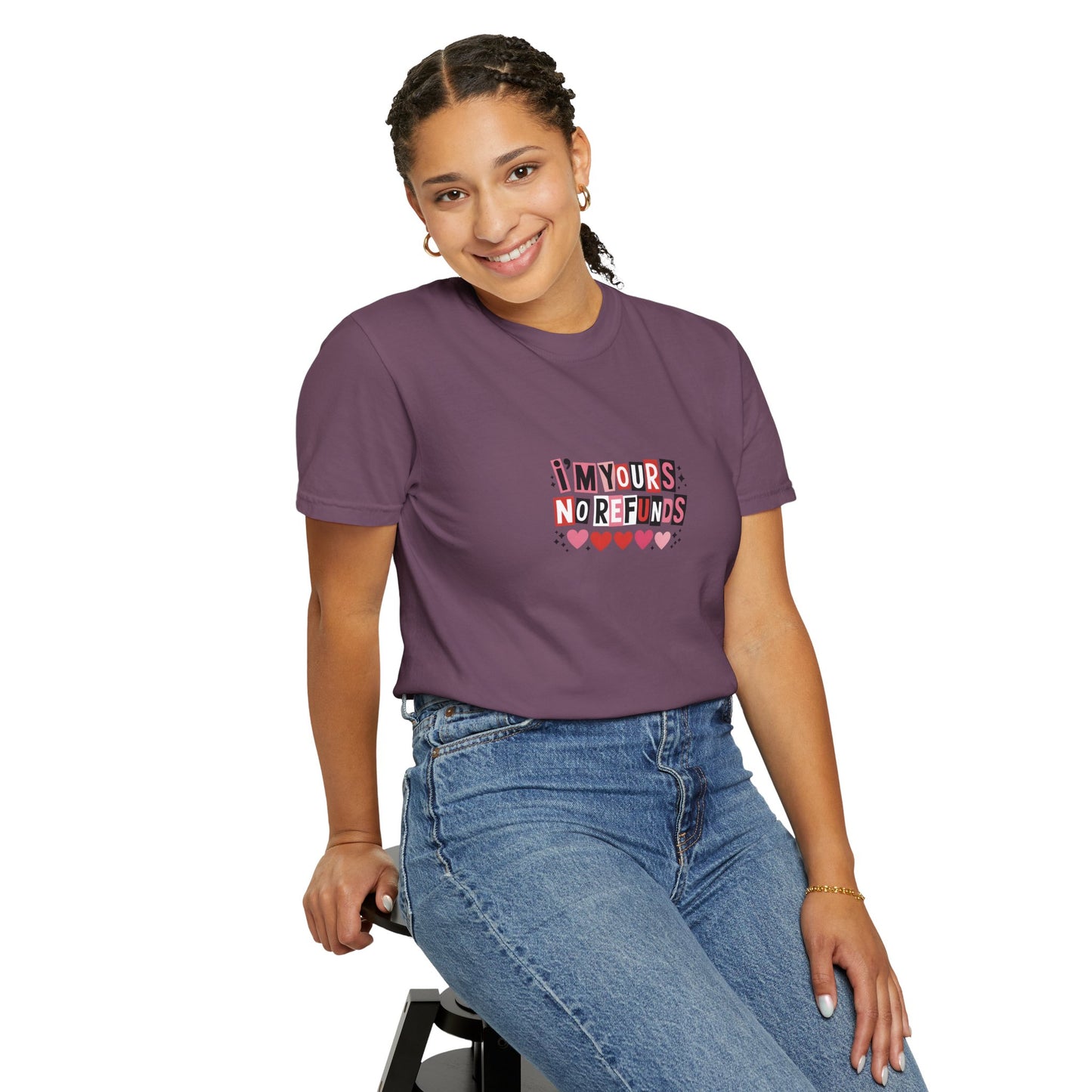 Valentine “I’m Yours, No Refunds” Graphic T-Shirt - 14732