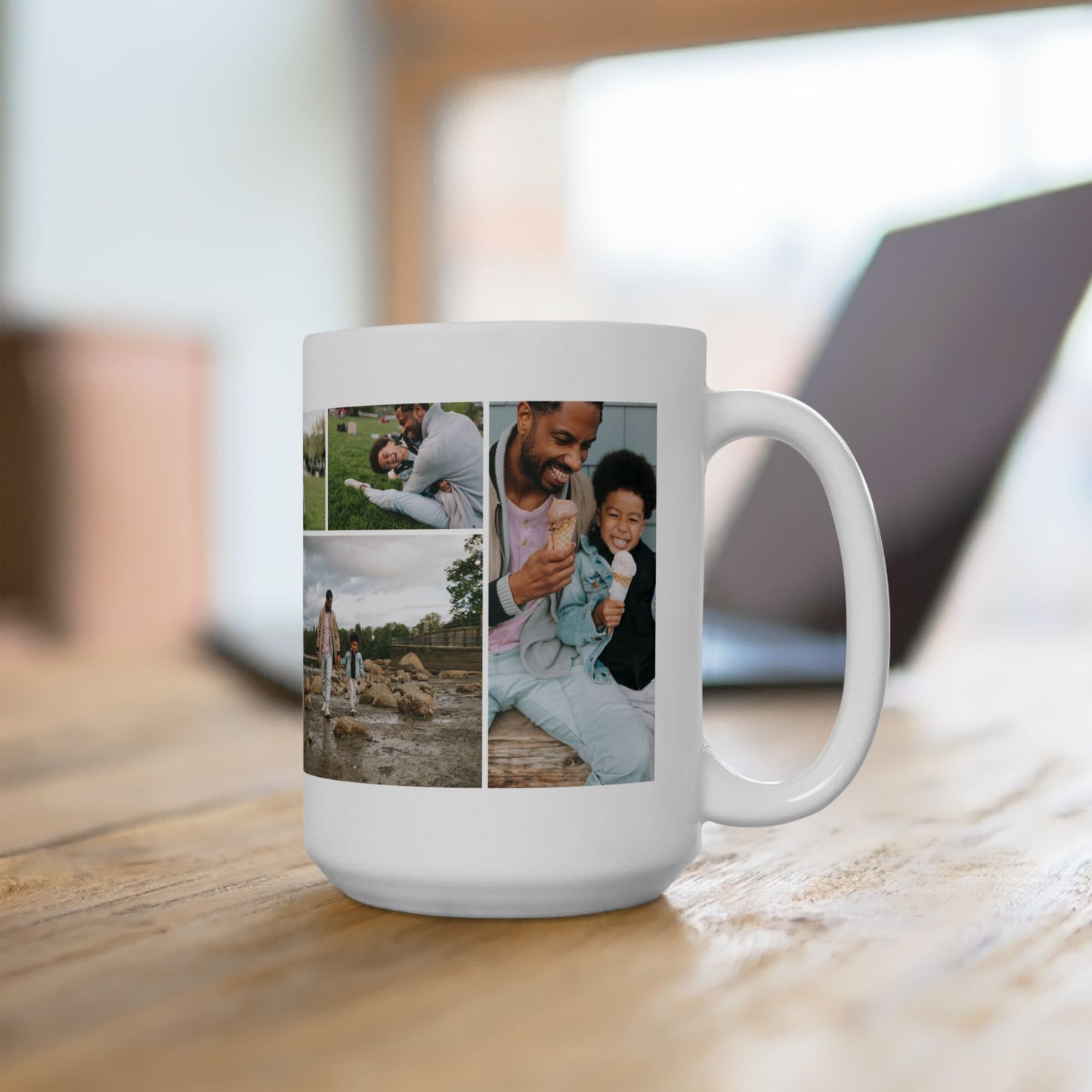 We Love You Dad, You're The Best, Photos Customizable - Ceramic Mug, (11oz, 15oz) - 10930