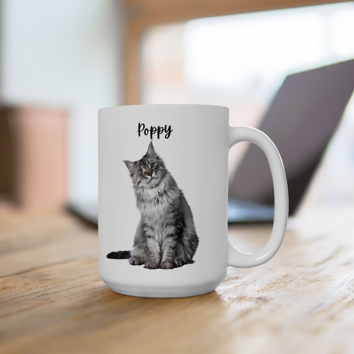 Personalised Cat Ceramic Mug - Perfect Gift for Cat Lovers, Unique Coffee Cup, Pet Owner Present, Animal Enthusiast Merchandise - 14206