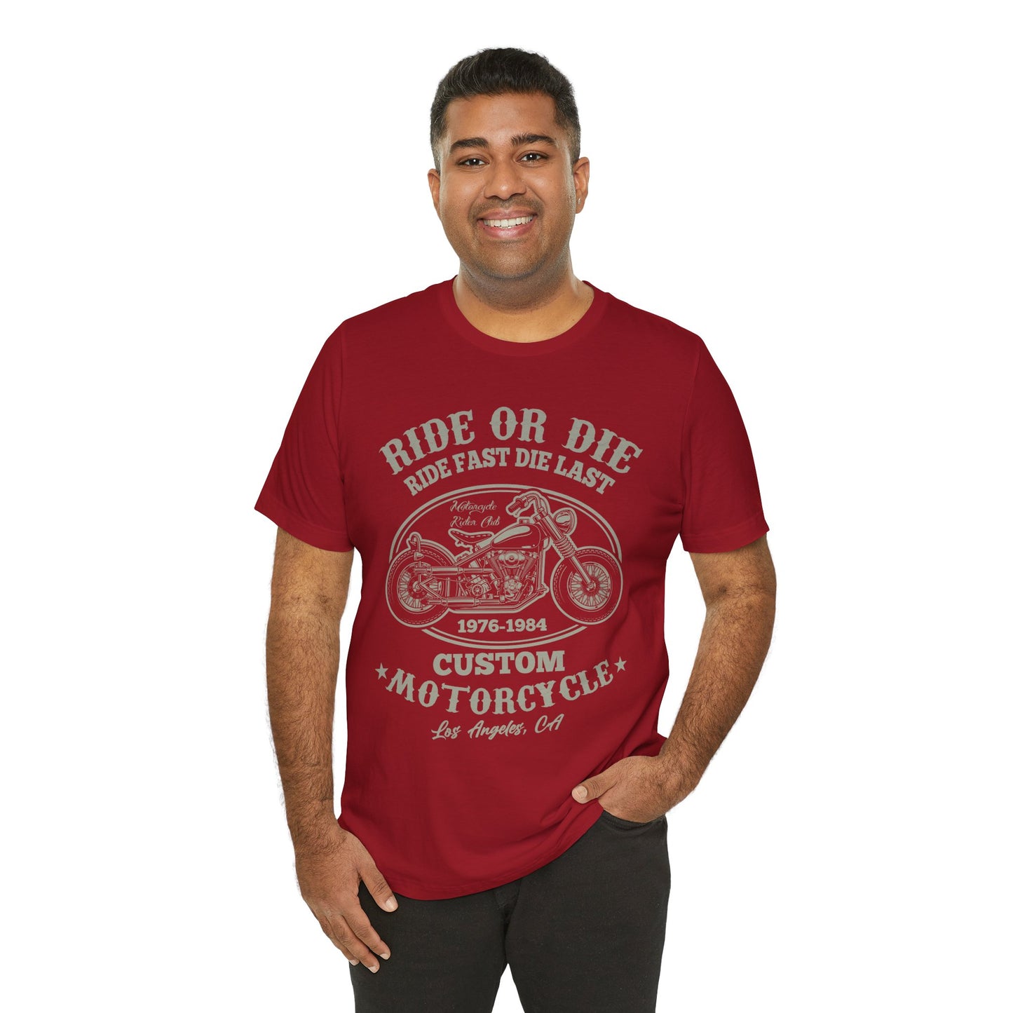 Ride or Die, Custom Motorcycle - Unisex Jersey Short Sleeve Tee - 13241