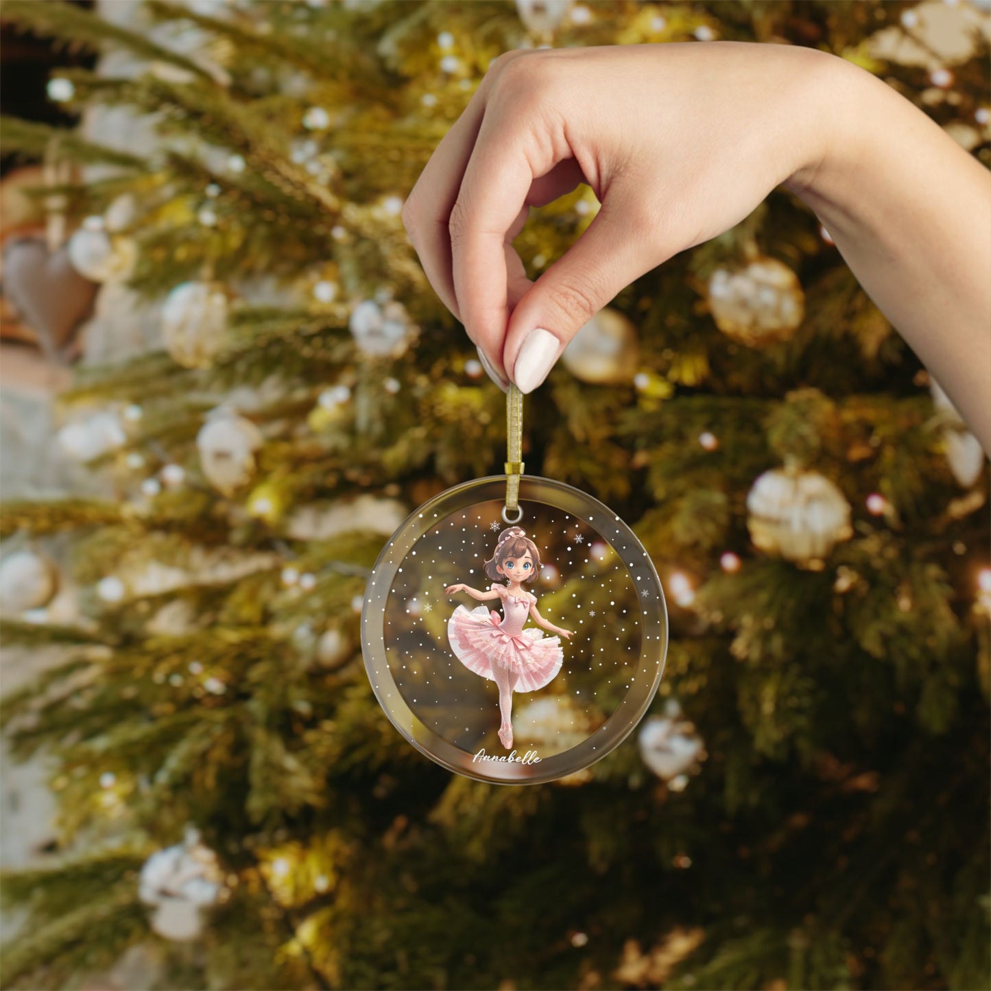 Annabelle, Little Ballerina, Customizable - Glass Ornaments - 10317