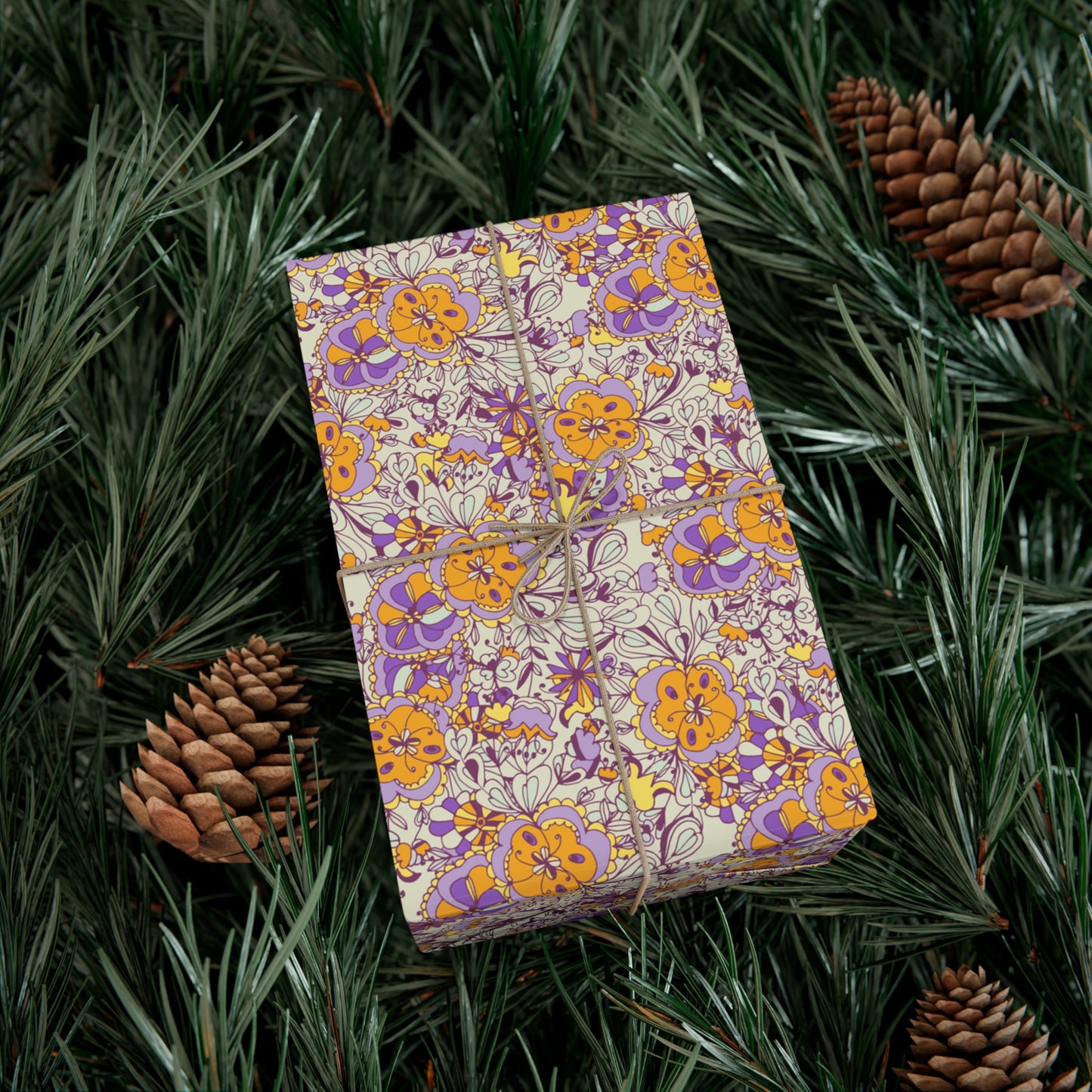 Orange & Purple Flowers - Gift Wrap Papers - 10240
