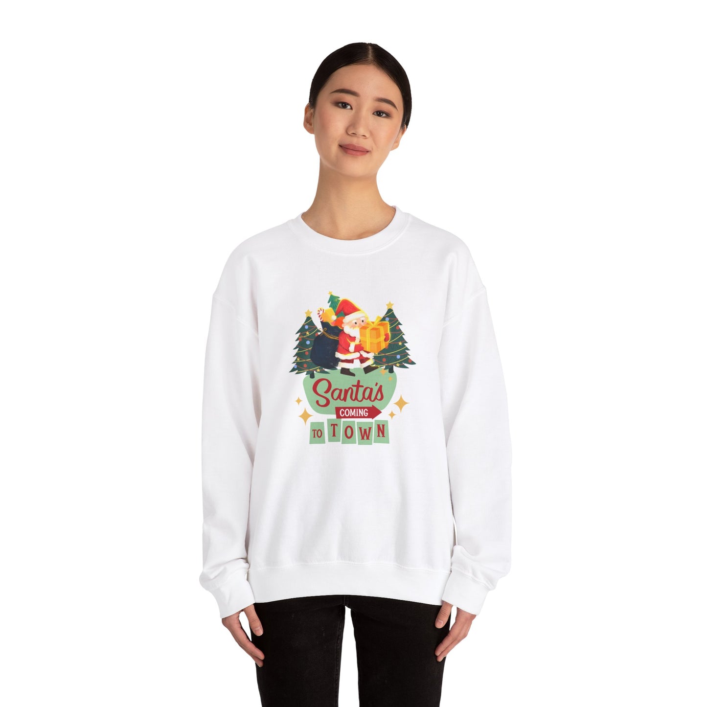 Santa's Coming to Town - Unisex Heavy Blend™ Crewneck Sweatshirt