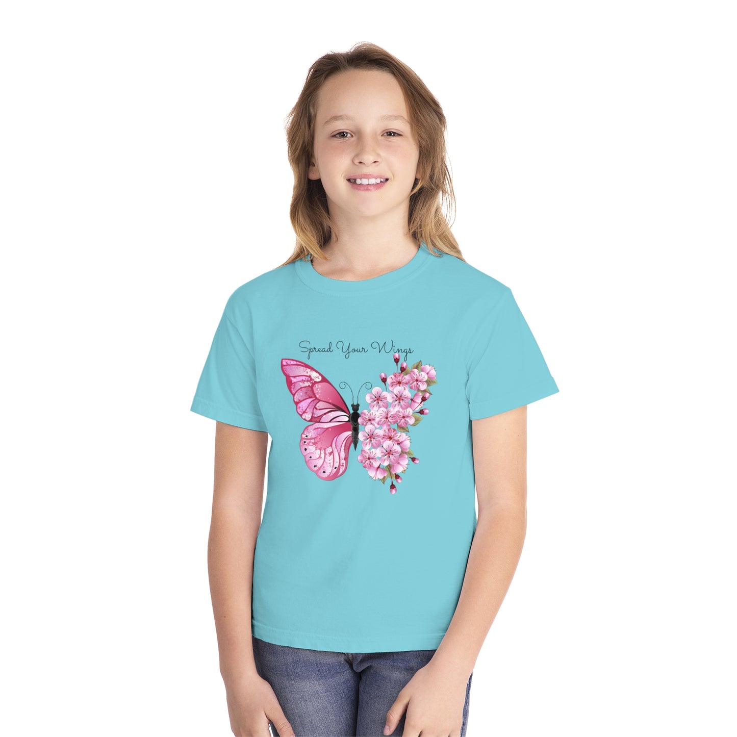 Butterfly, Spread Your Wings - Youth Midweight Tee - 10327