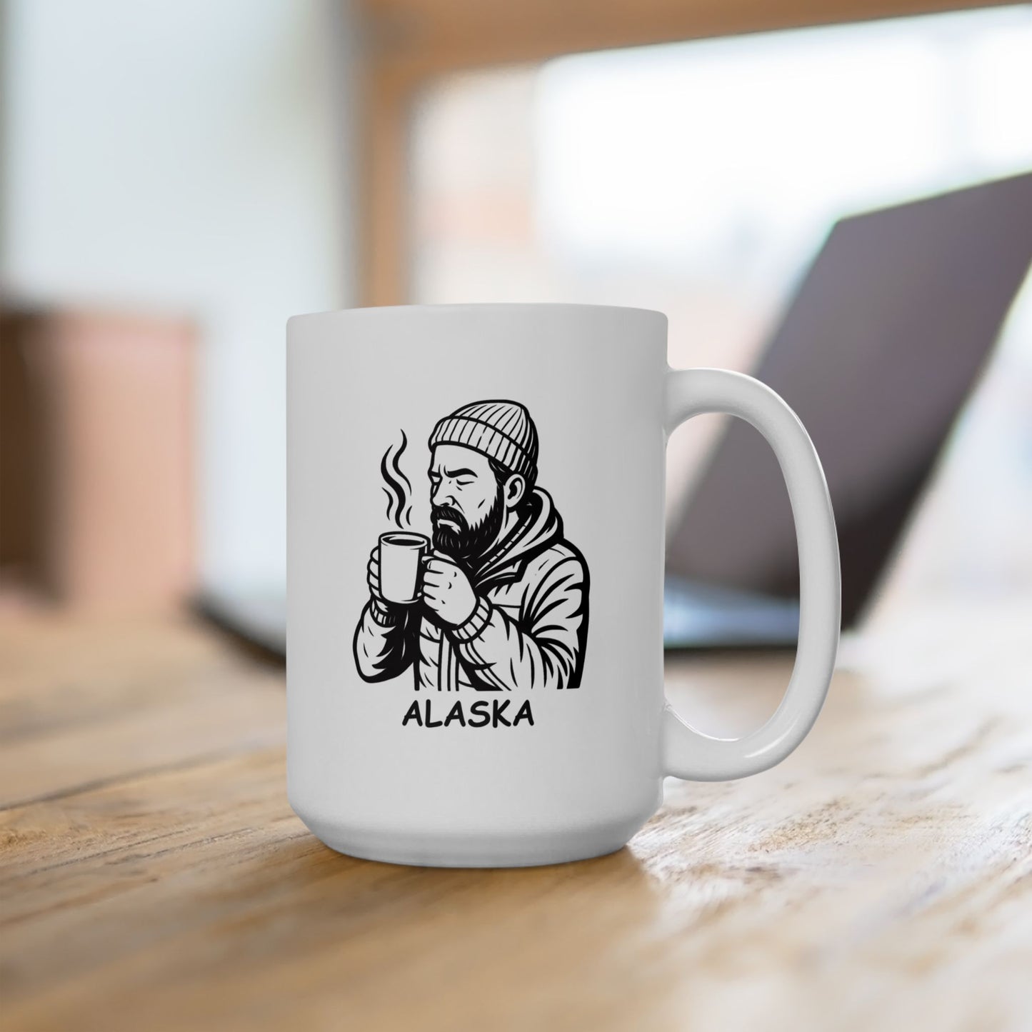 "In Alaska, ‘hot’ means ‘boiling coffee.’" Ceramic Mug - 13059