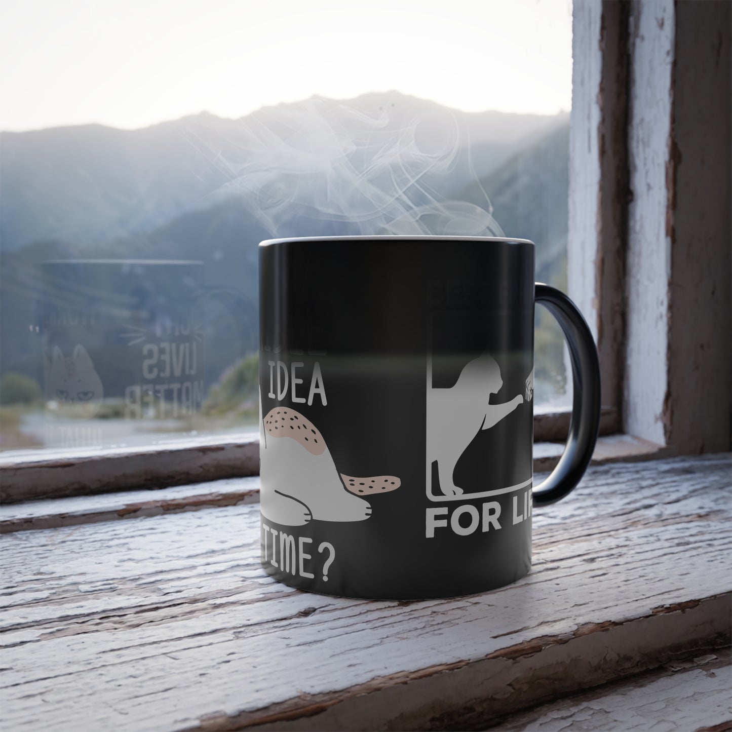 Cat: That's Horrible Idea, What Time? - Color Morphing Mug, 11oz
