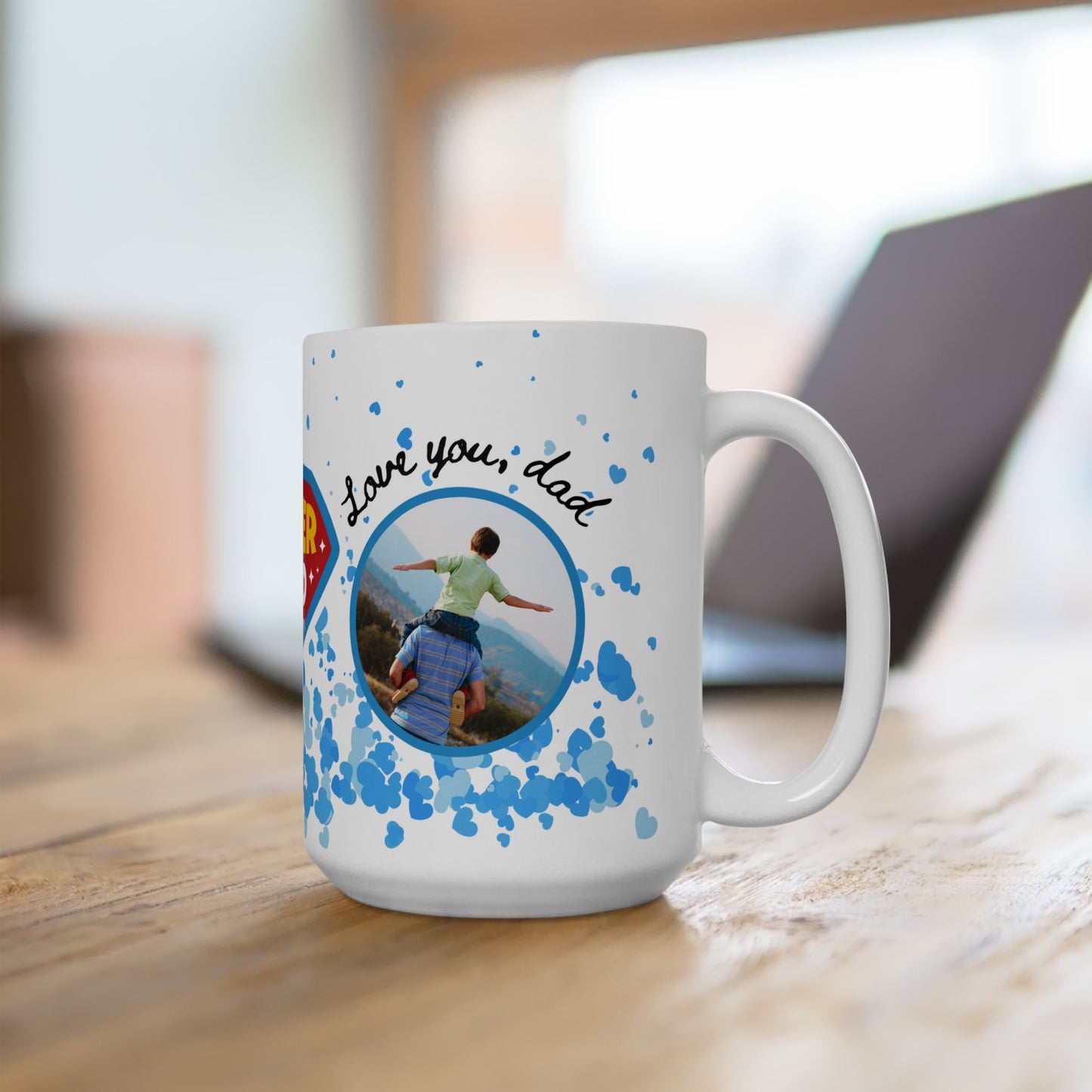 Super Dad Ceramic Mug - Perfect Gift for Father's Day, Birthdays, or Family Celebrations, Personalized Coffee Cup, Unique Dad Mug - 14001