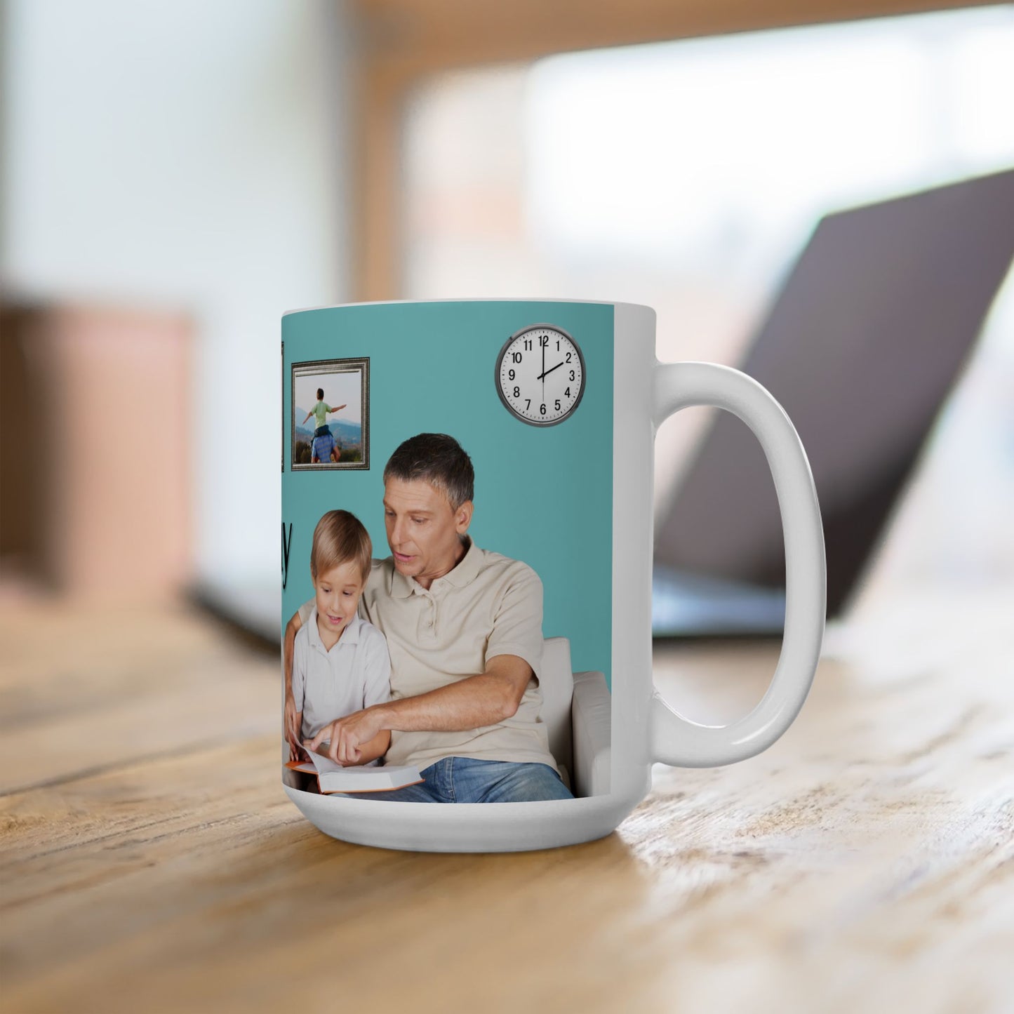 Happy Father's Day Ceramic Mug, Photo Customizable - 11oz and 15oz - 12902