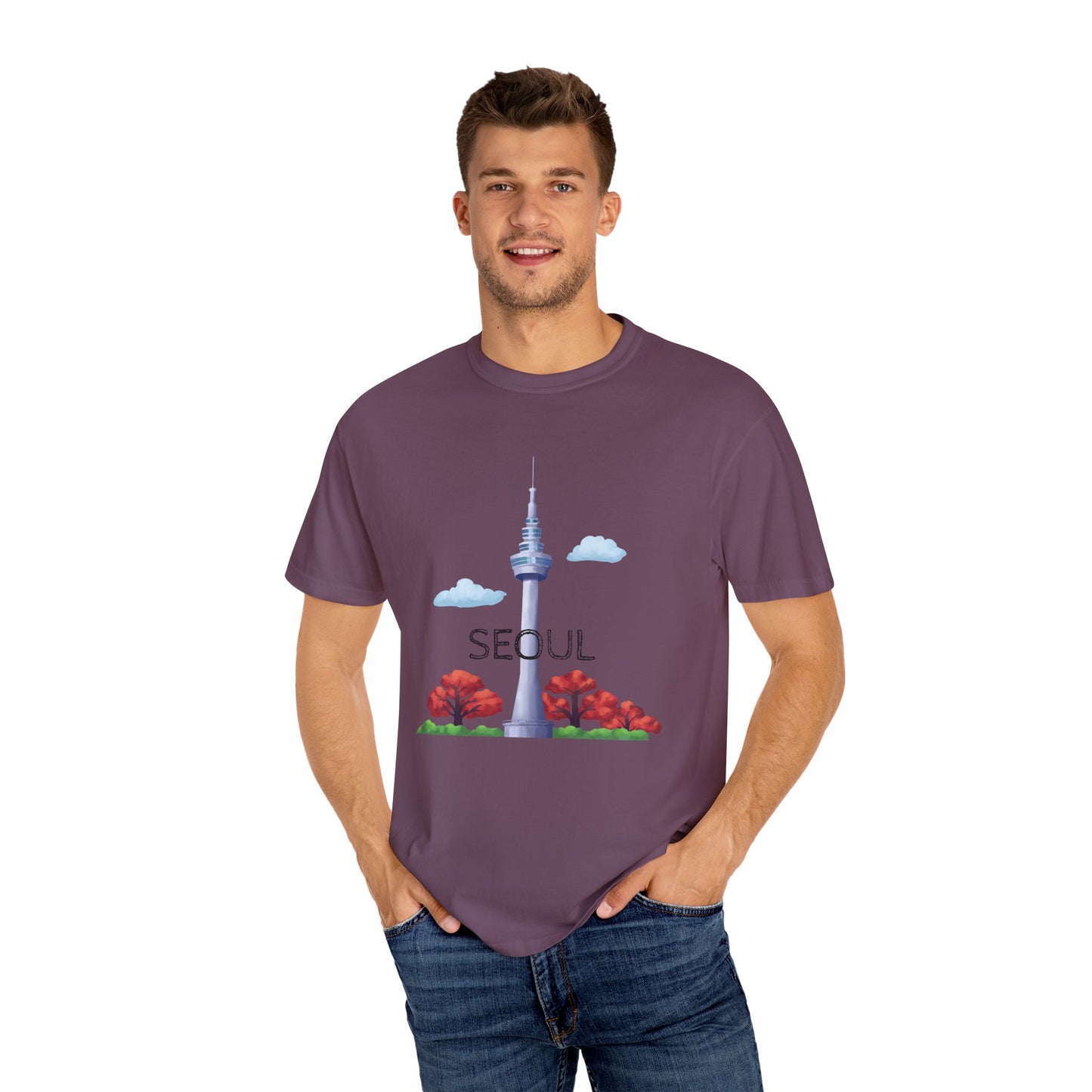 Seoul Skyline Unisex T-Shirt - Casual Travel Tee - 12046