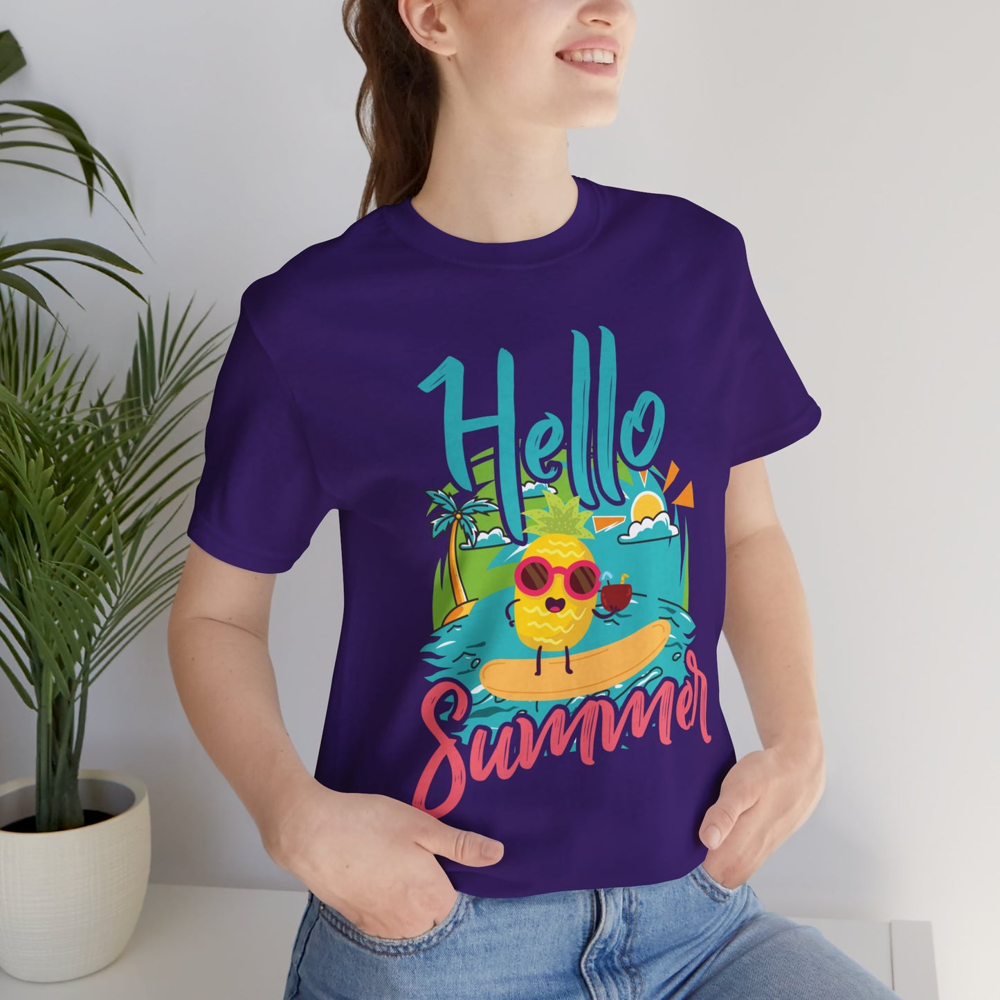 Hello Summer - Unisex Jersey Short Sleeve Tee - 13088