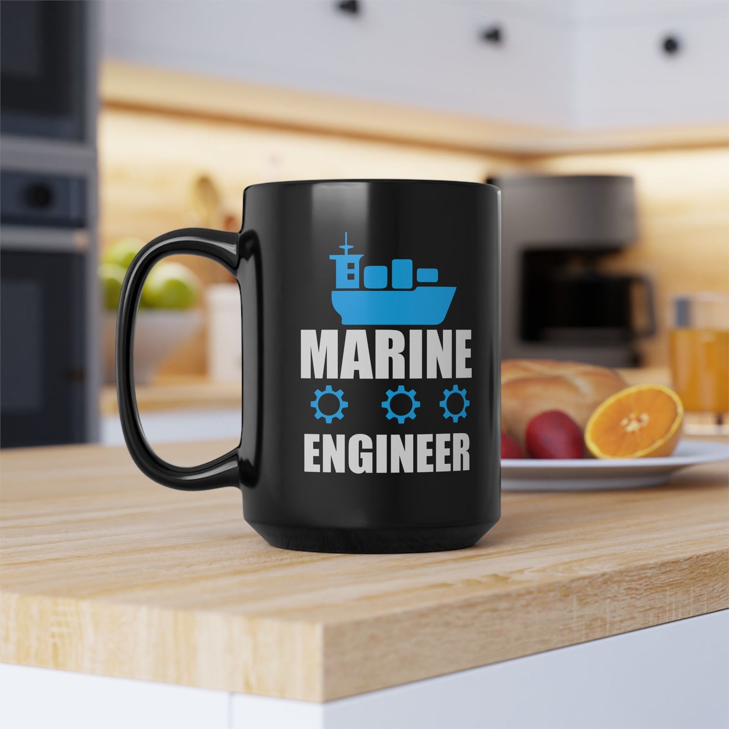 Marine Engineer - Black Mug (11oz, 15oz) - 13574
